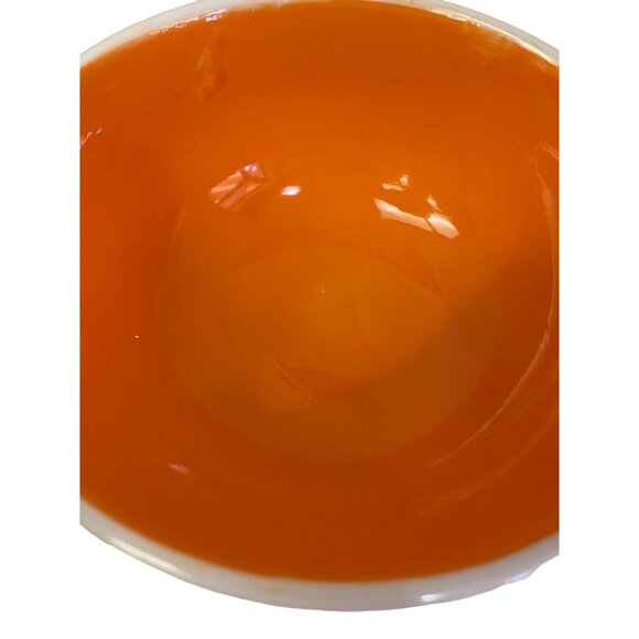 RAE Dunn Artisan Collection White Orange Halloween Hocus Pocus Bowl 5"H x 8.5"W - Picture 7 of 11